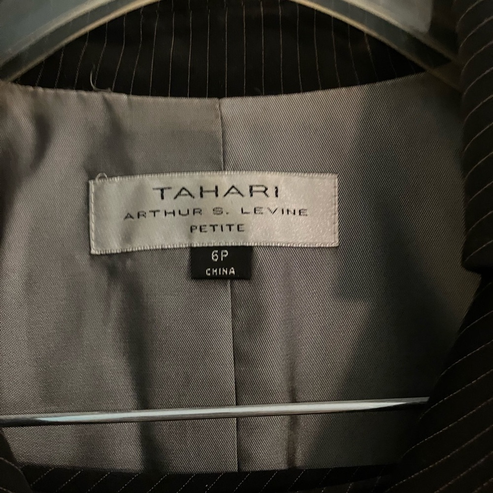 Tahari Black Pinstripe Women's Skirt Suit - Picture 6 of 6